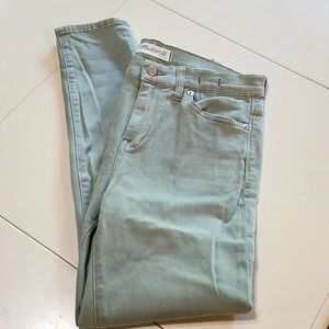 Madewell jeans--sage green!!